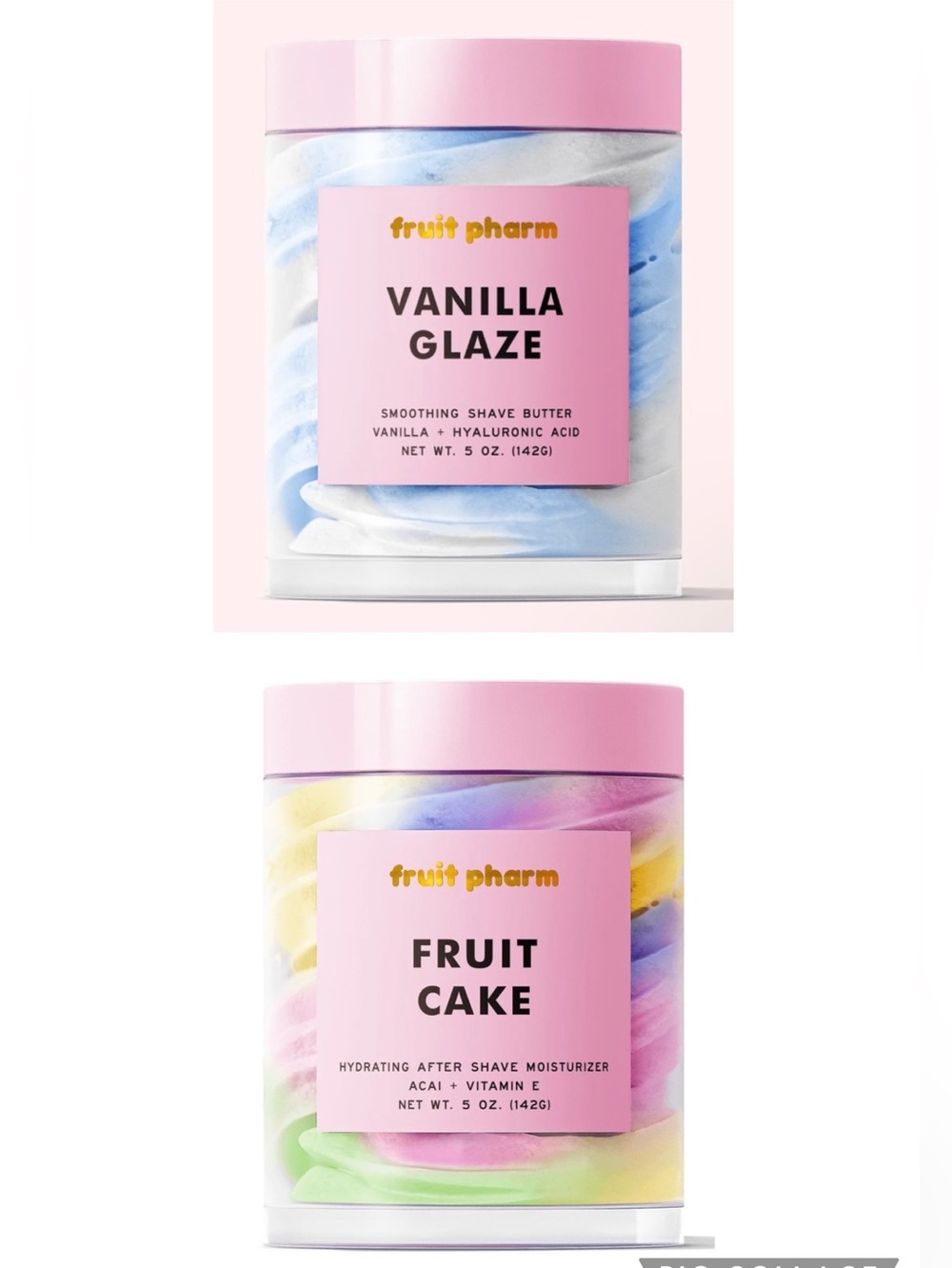 Fruit Pharm Vanilla Glaze Shave Butter and Fruit Cake After Shave Moisturizer